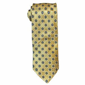 Hart Schaffner Marx 60" Gold Blue Gray Tie